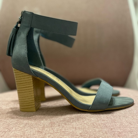Allegra K Shoes - Allegra heeled sandals/heels blue suede 7.5